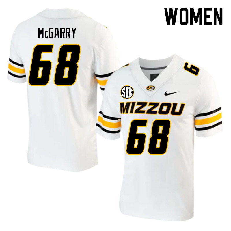 Women #68 Jack McGarry Missouri Tigers College 2023 Football Stitched Jerseys Sale-White